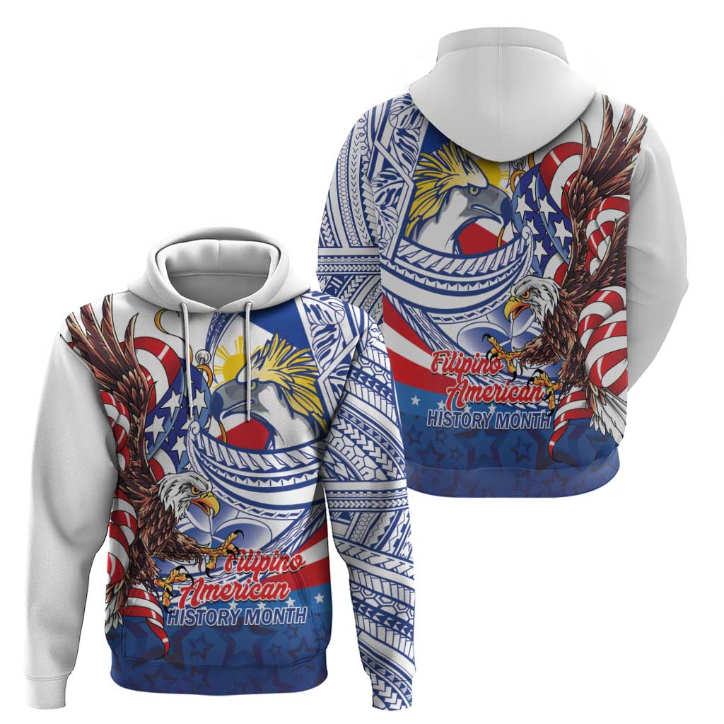 Filipino American History Month Hoodie Philippines Agila USA Eagle Mix Flag