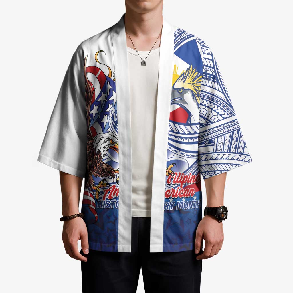 Filipino American History Month Kimono Philippines Agila USA Eagle Mix Flag