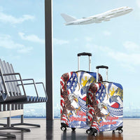 Filipino American History Month Luggage Cover Philippines Agila USA Eagle Mix Flag