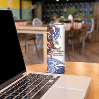 Filipino American History Month Skinny Tumbler Philippines Agila USA Eagle Mix Flag LT14 - Polynesian Pride