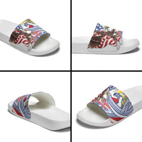 Filipino American History Month Slide Sandals Philippines Agila USA Eagle Mix Flag