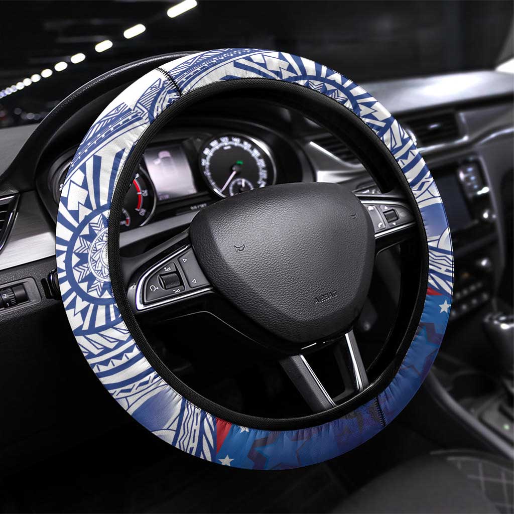 Filipino American History Month Steering Wheel Cover Philippines Agila USA Eagle Mix Flag
