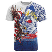 Filipino American History Month T Shirt Philippines Agila USA Eagle Mix Flag