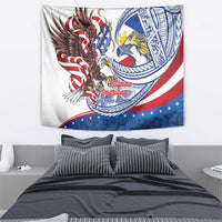Filipino American History Month Tapestry Philippines Agila USA Eagle Mix Flag