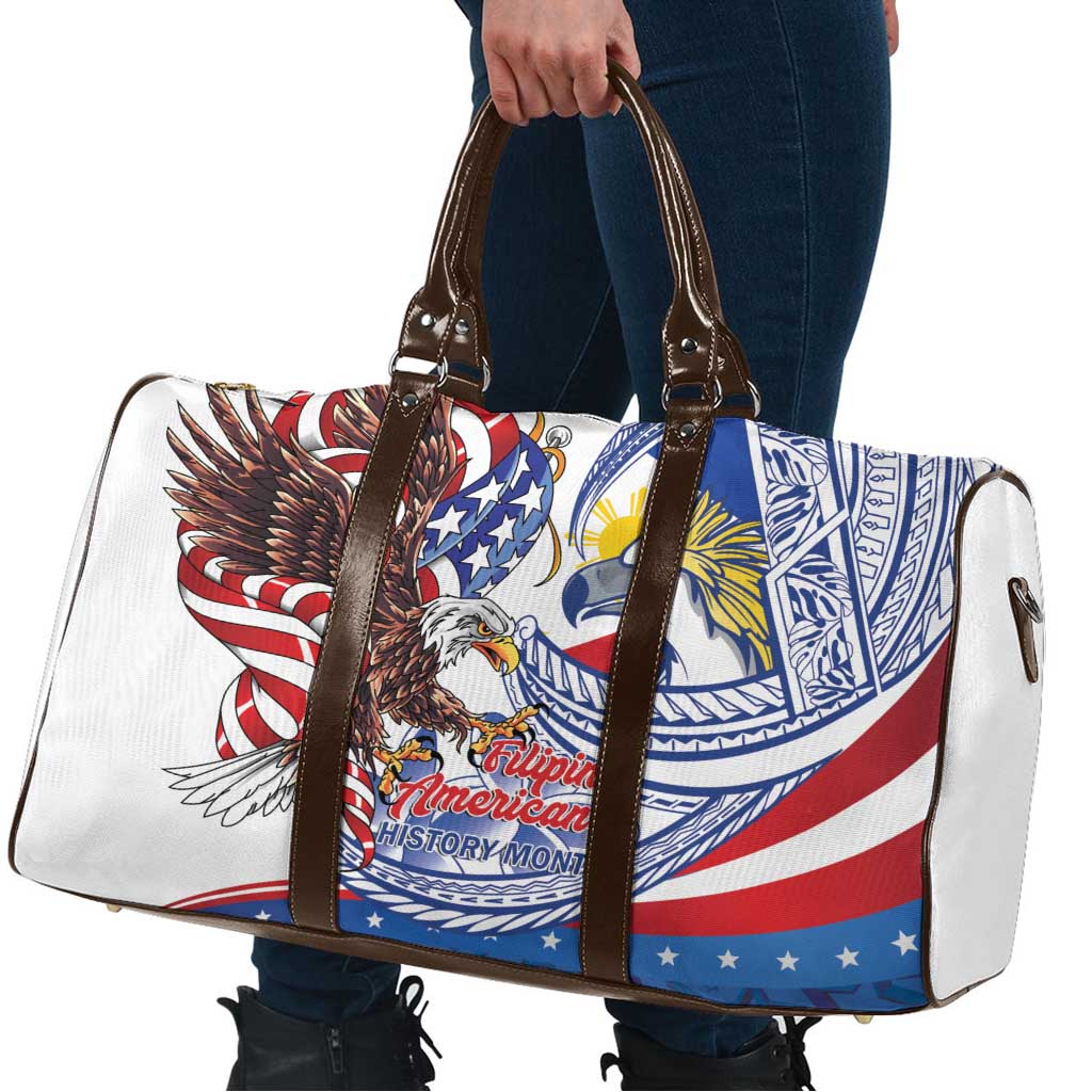 Filipino American History Month Travel Bag Philippines Agila USA Eagle Mix Flag