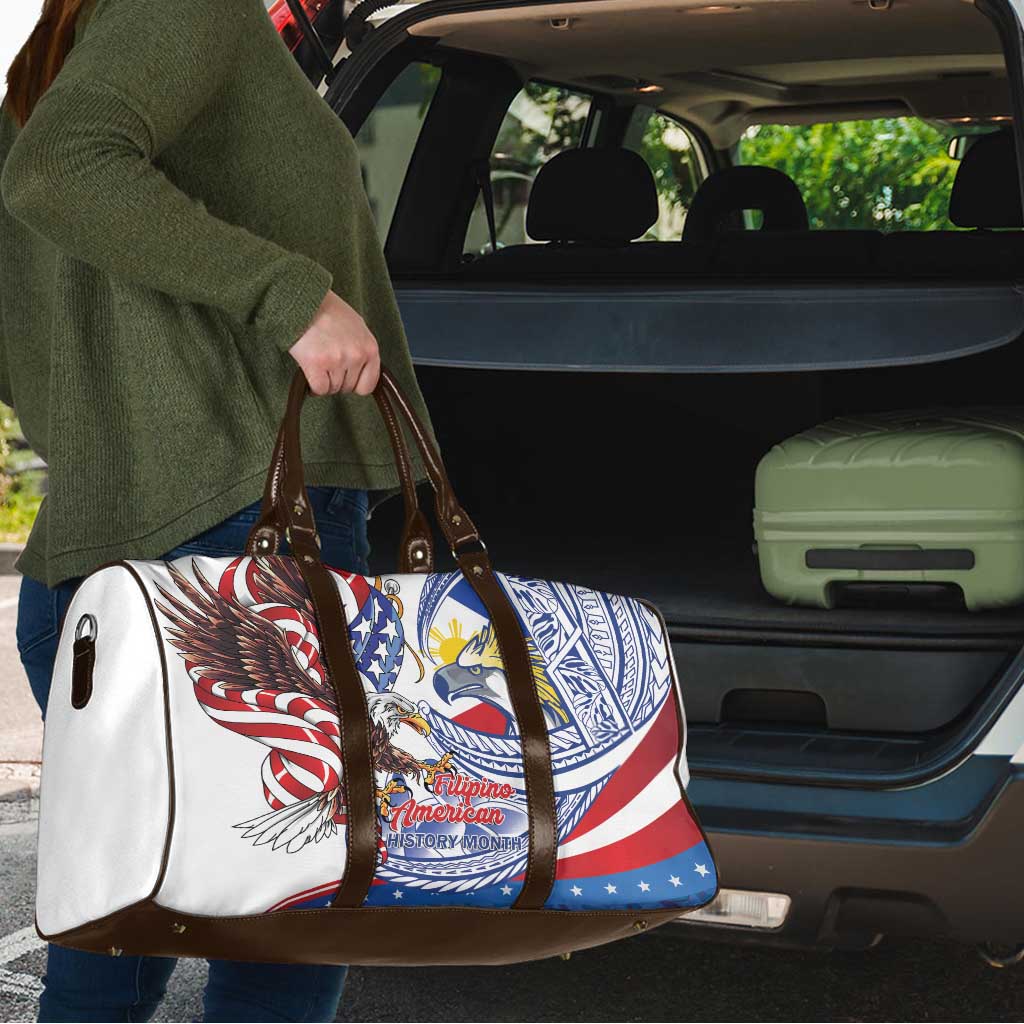 Filipino American History Month Travel Bag Philippines Agila USA Eagle Mix Flag