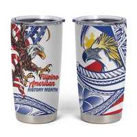 Filipino American History Month Tumbler Cup Philippines Agila USA Eagle Mix Flag