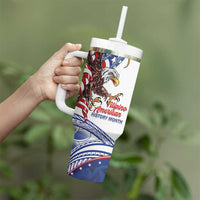 Filipino American History Month Tumbler With Handle Philippines Agila USA Eagle Mix Flag