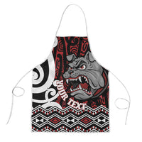 Personalised Aotearoa Bulldog Apron New Zealand Maori Taniko Art - Polynesian Pride