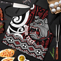 Personalised Aotearoa Bulldog Apron New Zealand Maori Taniko Art - Polynesian Pride