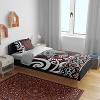Personalised Aotearoa Bulldog Bedding Set New Zealand Maori Taniko Art
