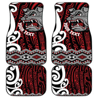 Personalised Aotearoa Bulldog Car Mats New Zealand Maori Taniko Art