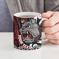 Personalised Aotearoa Bulldog Ceramic Mug New Zealand Maori Taniko Art - Polynesian Pride