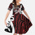 Personalised Aotearoa Bulldog Family Matching Long Sleeve Bodycon Dress and Hawaiian Shirt New Zealand Maori Taniko Art