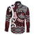 Personalised Aotearoa Bulldog Family Matching Long Sleeve Bodycon Dress and Hawaiian Shirt New Zealand Maori Taniko Art
