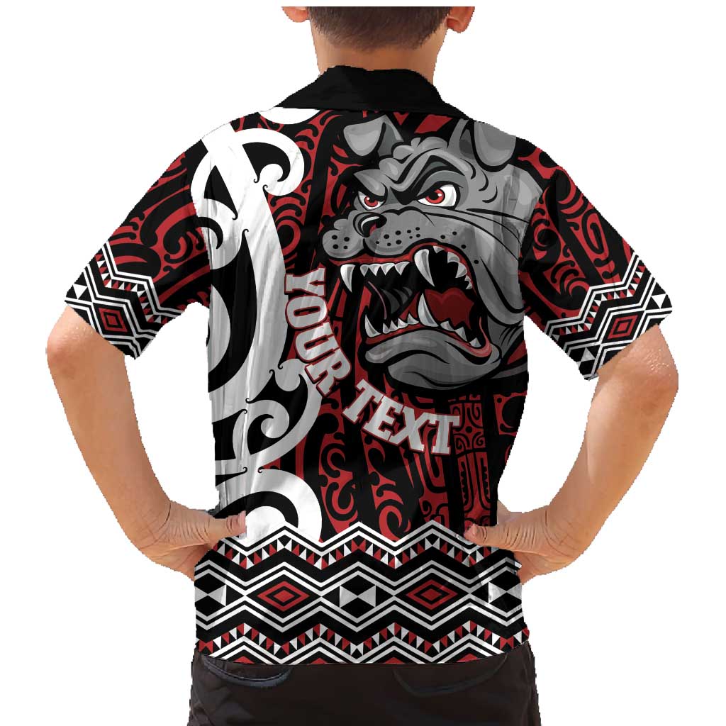 Personalised Aotearoa Bulldog Family Matching Mermaid Dress and Hawaiian Shirt New Zealand Maori Taniko Art LT14 - Polynesian Pride