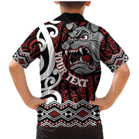 Personalised Aotearoa Bulldog Family Matching Mermaid Dress and Hawaiian Shirt New Zealand Maori Taniko Art LT14 - Polynesian Pride