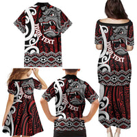 Personalised Aotearoa Bulldog Family Matching Puletasi and Hawaiian Shirt New Zealand Maori Taniko Art LT14 - Polynesian Pride