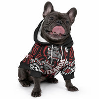 Personalised Aotearoa Bulldog Pet Hoodie New Zealand Maori Taniko Art