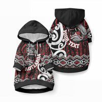 Personalised Aotearoa Bulldog Pet Hoodie New Zealand Maori Taniko Art
