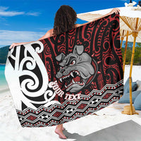 Personalised Aotearoa Bulldog Sarong New Zealand Maori Taniko Art