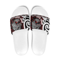 Personalised Aotearoa Bulldog Slide Sandals New Zealand Maori Taniko Art - Polynesian Pride