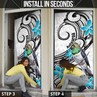 Aotearoa Te Ika-a-Maui Door Cover South Island Kekeru Maori Koru - Polynesian Pride