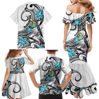 Aotearoa Te Ika-a-Maui Family Matching Mermaid Dress and Hawaiian Shirt South Island Kekeru Maori Koru LT14 - Polynesian Pride