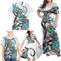 Aotearoa Te Ika-a-Maui Family Matching Off Shoulder Maxi Dress and Hawaiian Shirt South Island Kekeru Maori Koru LT14 - Polynesian Pride