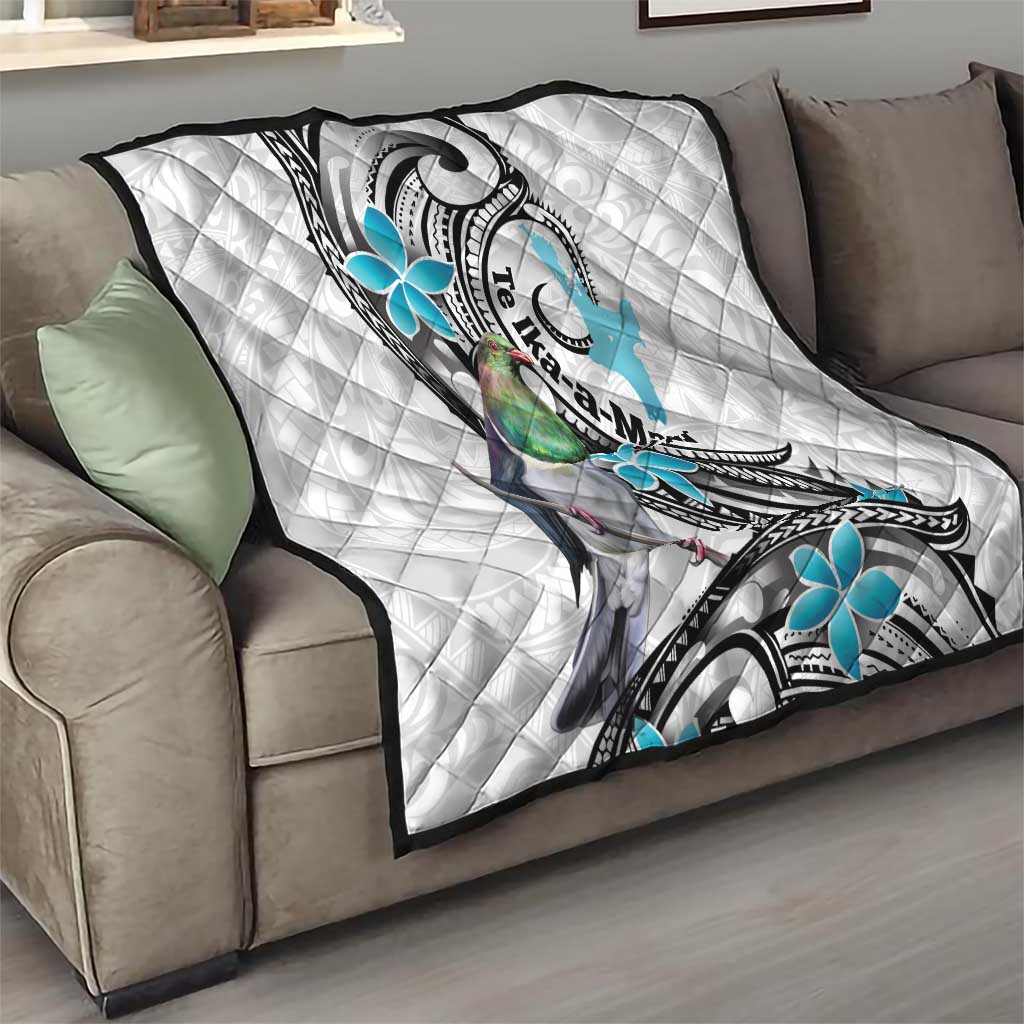 Aotearoa Te Ika-a-Maui Quilt South Island Kekeru Maori Koru