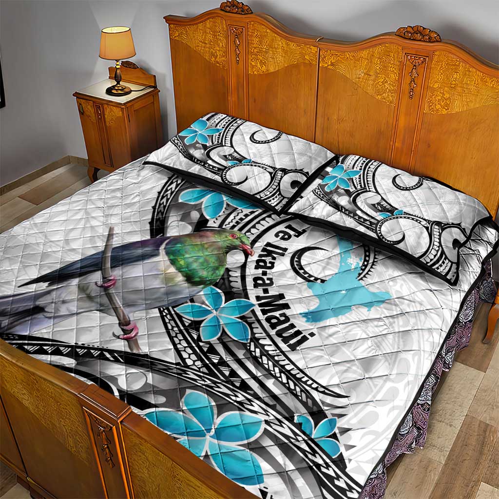 Aotearoa Te Ika-a-Maui Quilt Bed Set South Island Kekeru Maori Koru