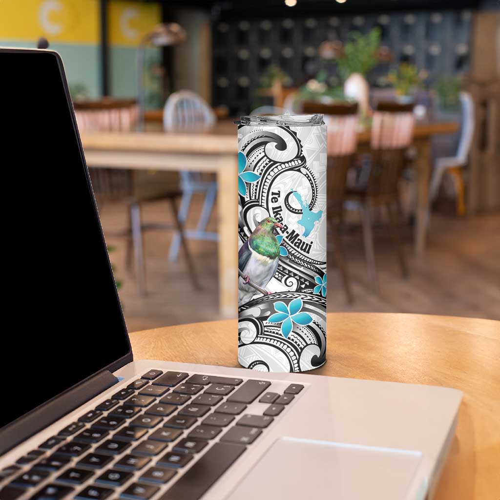 Aotearoa Te Ika-a-Maui Skinny Tumbler South Island Kekeru Maori Koru