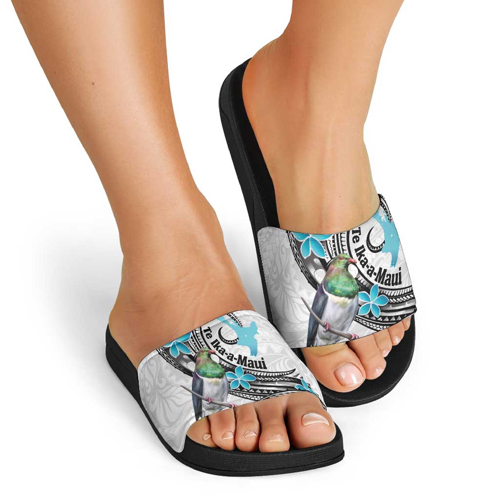 Aotearoa Te Ika-a-Maui Slide Sandals South Island Kekeru Maori Koru - Polynesian Pride