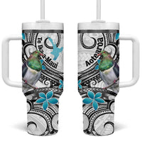 Aotearoa Te Ika-a-Maui Tumbler With Handle South Island Kekeru Maori Koru