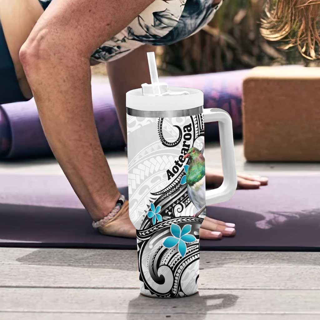 Aotearoa Te Ika-a-Maui Tumbler With Handle South Island Kekeru Maori Koru