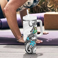 Aotearoa Te Ika-a-Maui Tumbler With Handle South Island Kekeru Maori Koru