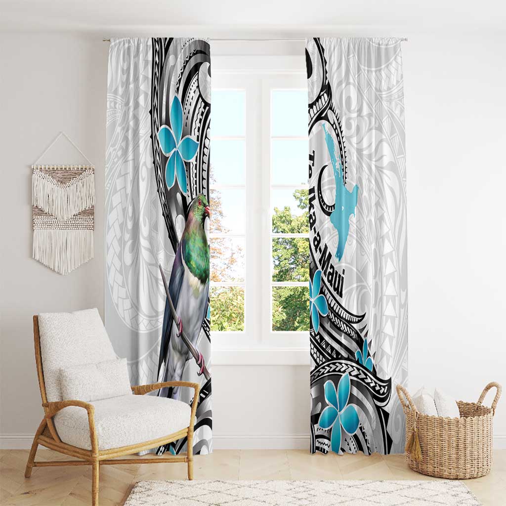 Aotearoa Te Ika-a-Maui Window Curtain South Island Kekeru Maori Koru