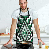 Green New Zealand Taniko Poutama Patikitiki Apron - Polynesian Pride