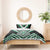 Green Aotearoa Taniko Poutama Patikitiki Bedding Set