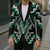 Green New Zealand Taniko Poutama Patikitiki Blazer - Polynesian Pride