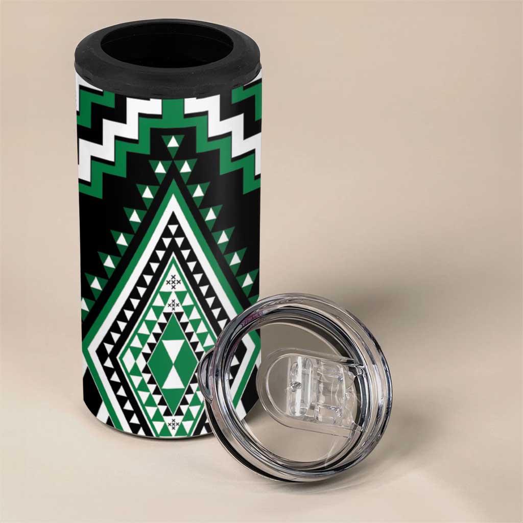 Green Aotearoa Taniko Poutama Patikitiki 4 in 1 Can Cooler Tumbler