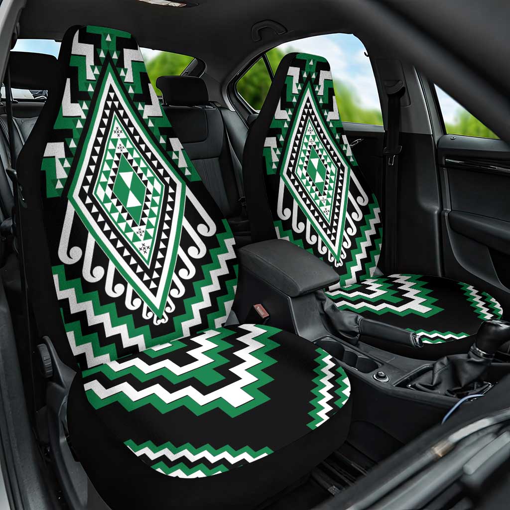Green Aotearoa Taniko Poutama Patikitiki Car Seat Cover