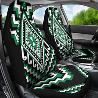 Green Aotearoa Taniko Poutama Patikitiki Car Seat Cover