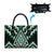 Green New Zealand Taniko Poutama Patikitiki Leather Bag - Polynesian Pride