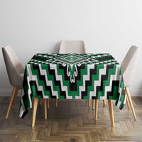 Green Aotearoa Taniko Poutama Patikitiki Tablecloth