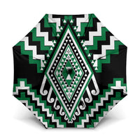 Green New Zealand Taniko Poutama Patikitiki Umbrella - Polynesian Pride