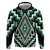 Green Aotearoa Taniko Poutama Patikitiki Zip Hoodie