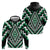 Green Aotearoa Taniko Poutama Patikitiki Zip Hoodie