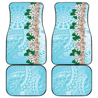 Cook Islands Tiare Maori With Conch Shell Car Mats Pasifika Fest Polynesian Tattoo Turquoise
