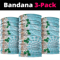Cook Islands Tiare Maori With Conch Shell Neck Gaiter Pasifika Fest Polynesian Tattoo Turquoise
